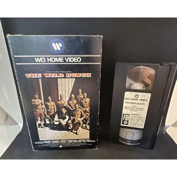 The‎ Wild Bunch VHS WCI Home Video 1979 Big Box Peckinpah Western WB-1014 Rare - Picture 1 of 6
